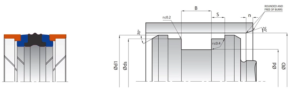 Hallite 780 Piston seal Hallite 780